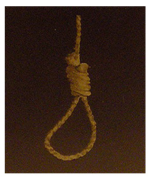 onlay of a rope for a book entitled Dying Speeches